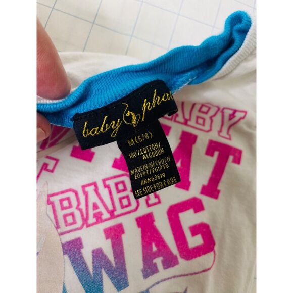 Baby Phat Girl’s Shirt White All Over Print Short Sleeve Crewneck Size Medium - Picture 5 of 5